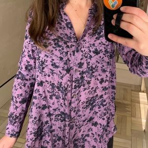 PILCRO Anthropologie Small Petite Purple Button Down